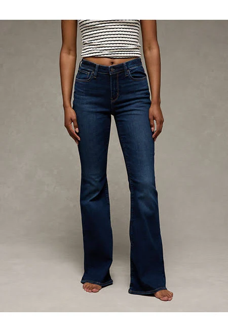 jeans AE Next Level Super High-Waisted Flare Jeans American Eagle Outfitters $44.96