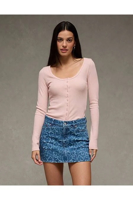 bottom AE Stretch High-Waisted Perfect Mini Skirt American Eagle Outfitters $20.98