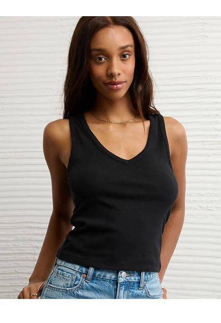 top AE Women's V-Neck Tank Top American Eagle Outfitters $7.47