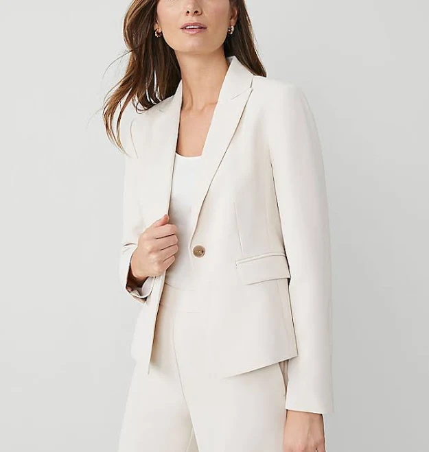 outerwear Ann Taylor Women's Fluid Crepe Shorter Blazer Ann Taylor $138.6