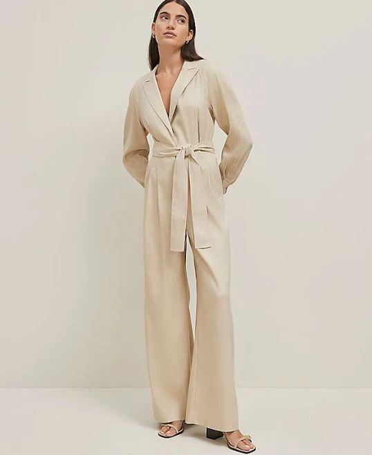 jumpsuit Ann Taylor Women's Linen Blend Wide-Leg Jumpsuit Ann Taylor $51.95