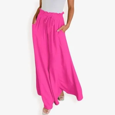 pants Anna-Kaci Women's High Waist Wide Leg Palazzo Pants with Drawstring Waist Target $34.2