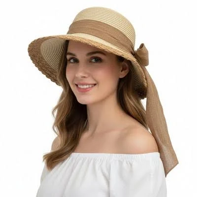 accessory Anna-Kaci Women's Lightweight Woven Straw Sun Hat with Bow Ribbon Target $22.99