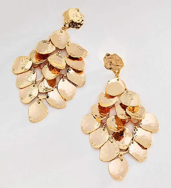 accessory Anthropologie Textured Droplet Statement Earrings Anthropologie $34.95