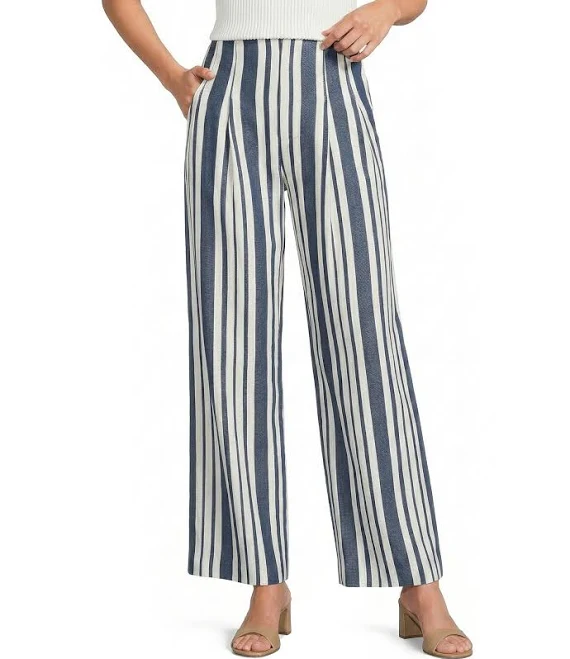 pants Antonio Melani Melinda High-Rise Pleated Linen Stripe Pants Dillard's $149