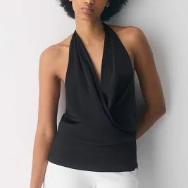 halter top Aritzia Wilfred Women's Martini Satin Halter Blouse Aritzia $88