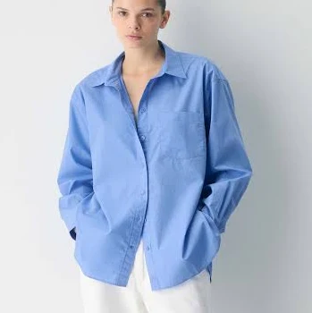 top Aritzia Women's Babaton Outro Oversized Poplin Shirt Aritzia $98