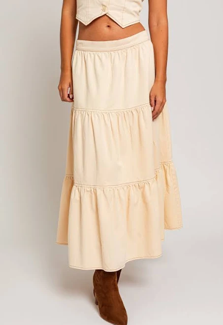 skirt Arizona Tiered Midi Skirt Eureka The Label $50