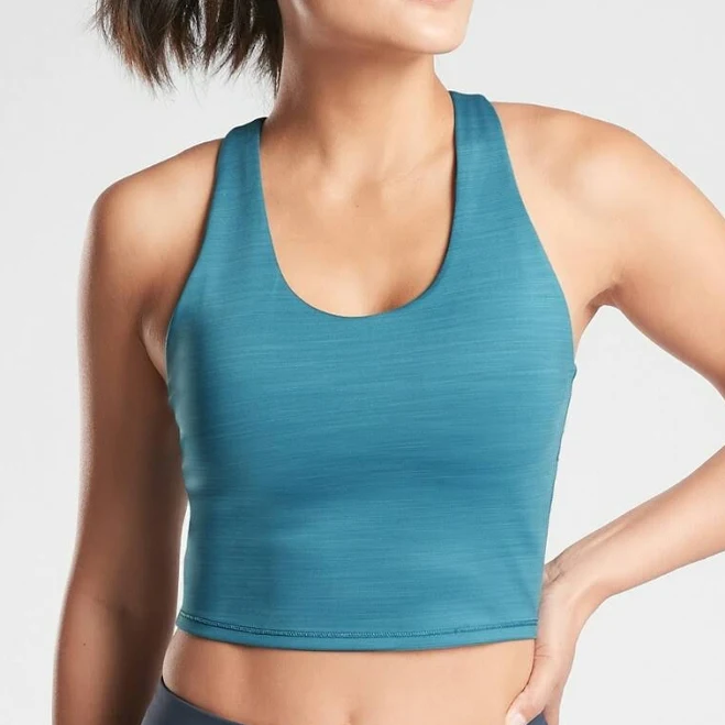crop top Athleta Ultimate Space Dye Crop In Supersonic A-c, Teal Size L 566658 eBay - ivoryjorama724 $47.99