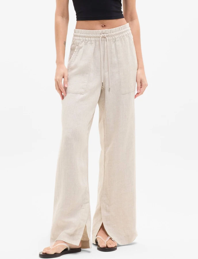 bottom Athleta Women's Retreat Linen High Rise Wide Leg Pants Athleta $66.5
