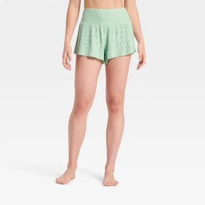 bottom Auden Women's Cozy Ribbed Wide Waistband Shorts Target $20