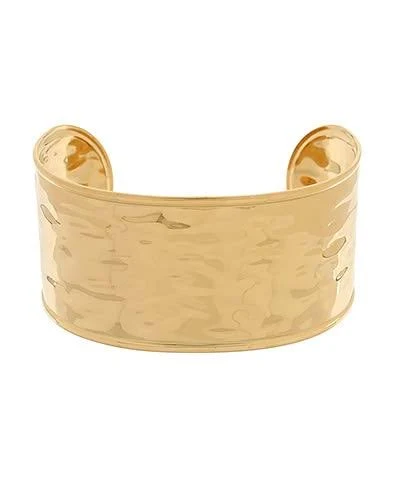 accessory Aurelia Hammered Gold Wide Statement Cuff Bracelet The Pink Doxie $25.5
