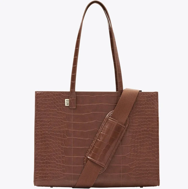 bag Béis Croc Embossed Vegan Leather Work Tote BÉIS Travel $118.4