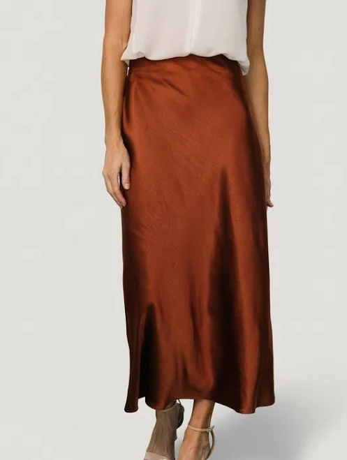 skirt Baltic Born Celeste Satin Midi Skirt Baltic Born $64