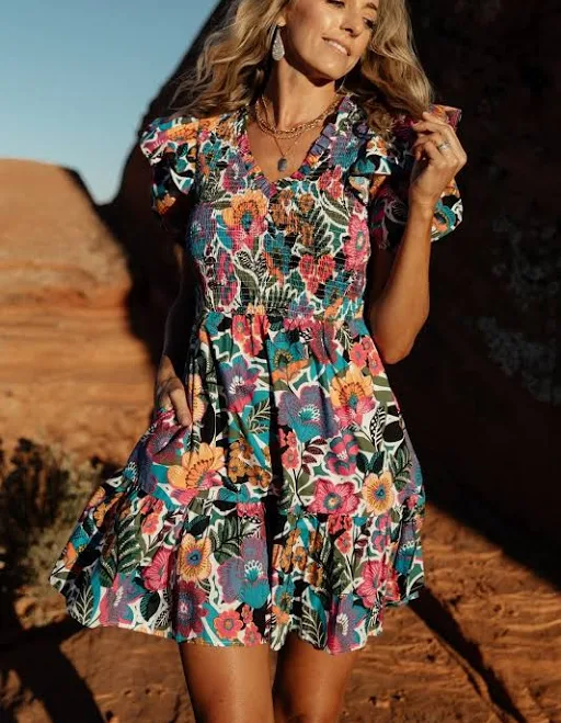 dress Baltic Born Women's Kyrie Puff Sleeve Short Dress Baltic Born $54