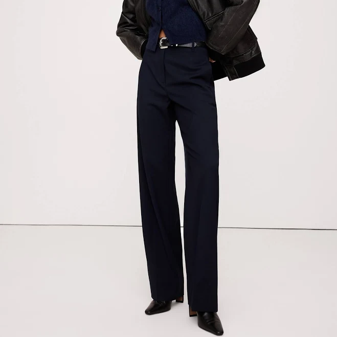 bottoms Banana Republic Women's High-Rise Modern Straight Italian Wool Pants Banana Republic $198