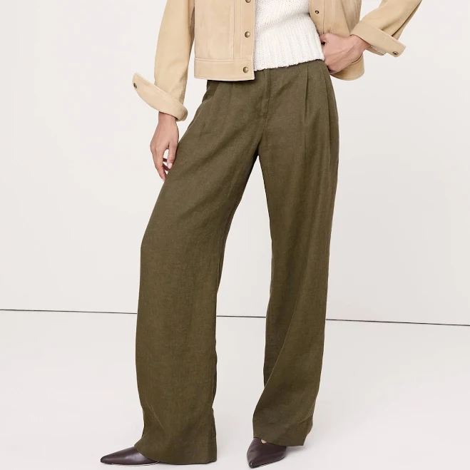 pants Banana Republic Women's Soho Wide-Leg Linen Pants Banana Republic $140