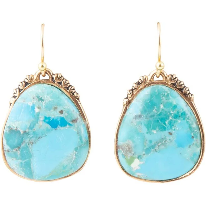 accessory Barse Women's Agave Genuine Turquoise French Wire Earrings Barse Jewelry $61.2