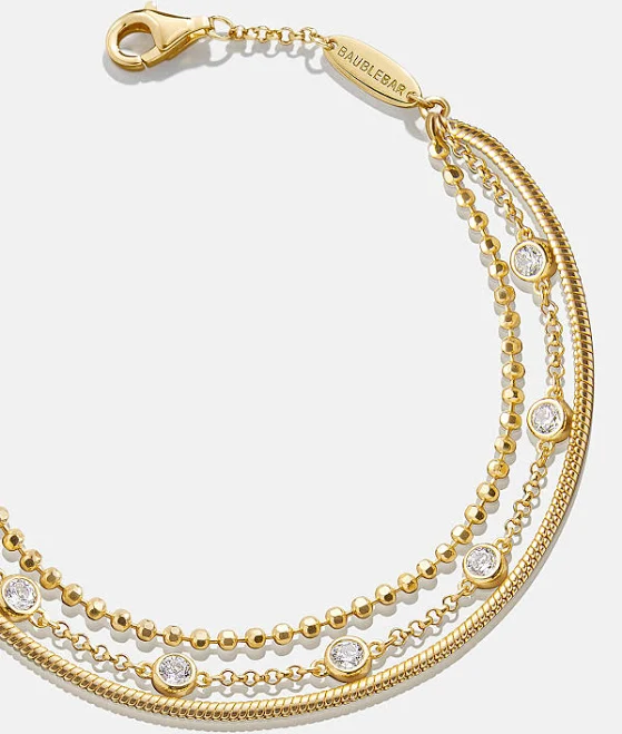 accessory BaubleBar Skye 18K Gold-Plated Sterling Silver Layered Bracelet BaubleBar $110