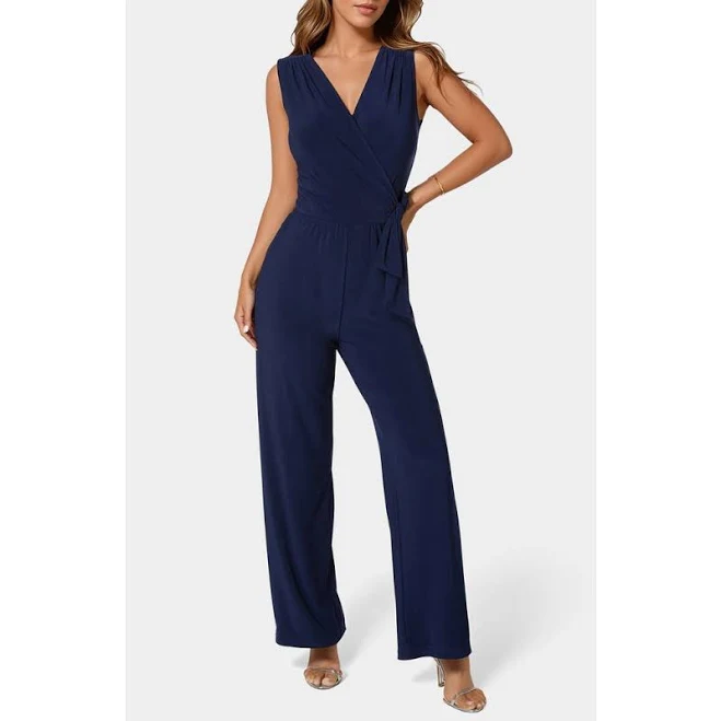 jumpsuit Bebe Women's Jersey Wrap Tie Jumpsuit Nordstrom Rack $39.97