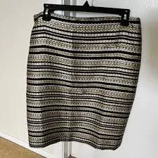 skirt Black and Metallic Gold stripped Holiday Skirt Poshmark $48