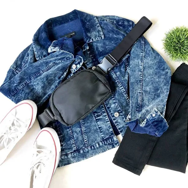 bag Black Nylon Crossbody Belt Bag Fanny Pack (WB-42B-152137 / OS) Dirtbag $19.5