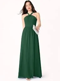 dress Blanca Emerald Green Halter Maxi Dress Azazie.com $39