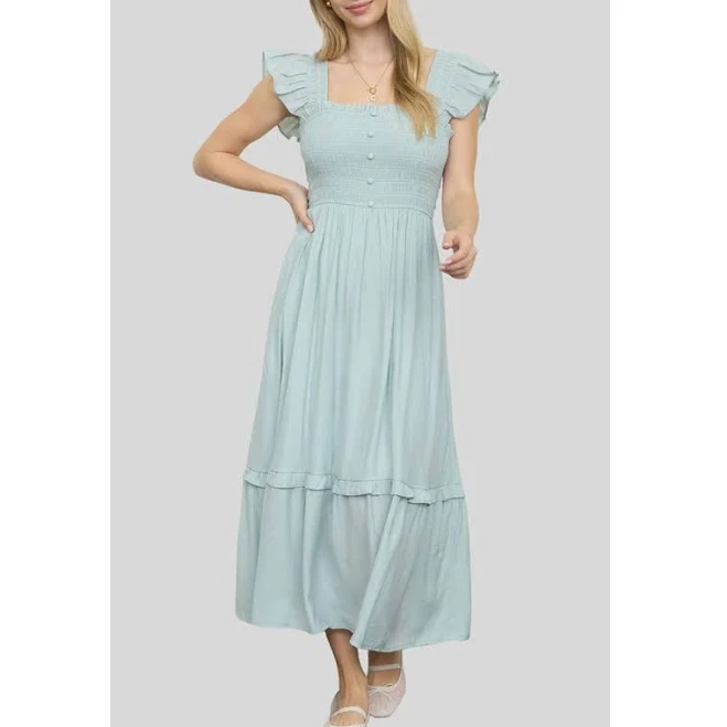 dress Blu Pepper Women's Smocked Bodice Tiered Maxi Dress Nordstrom $69
