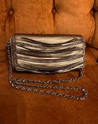 bag Bodhi Metallic Bronze Leather Shoulder Bag with Chain Strap bilalbhatti.me $54