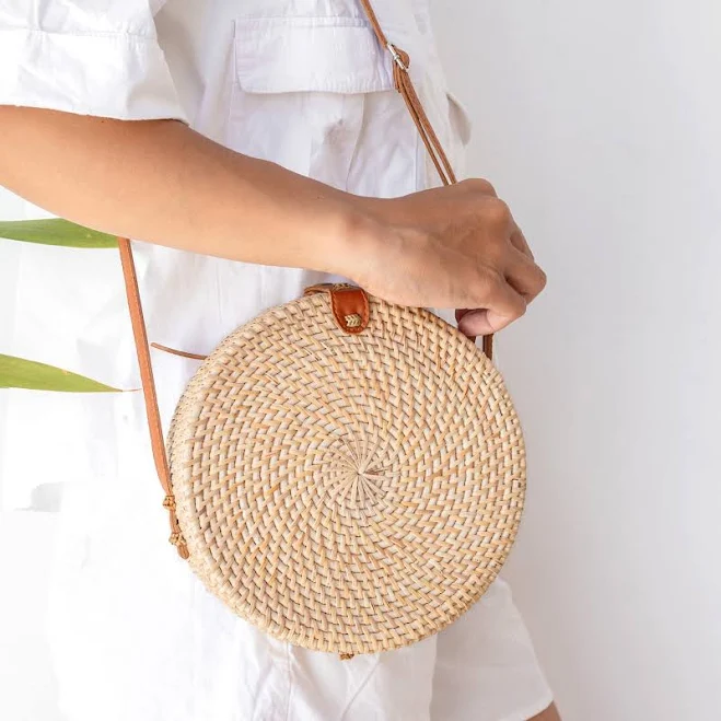 bag Boho Bali Rattan Crossbody Bag Etsy - Soeji $41.73