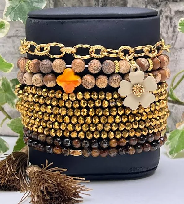 accessory Boho Chic Stacked Bracelet Set Etsy - Eklectyc $33