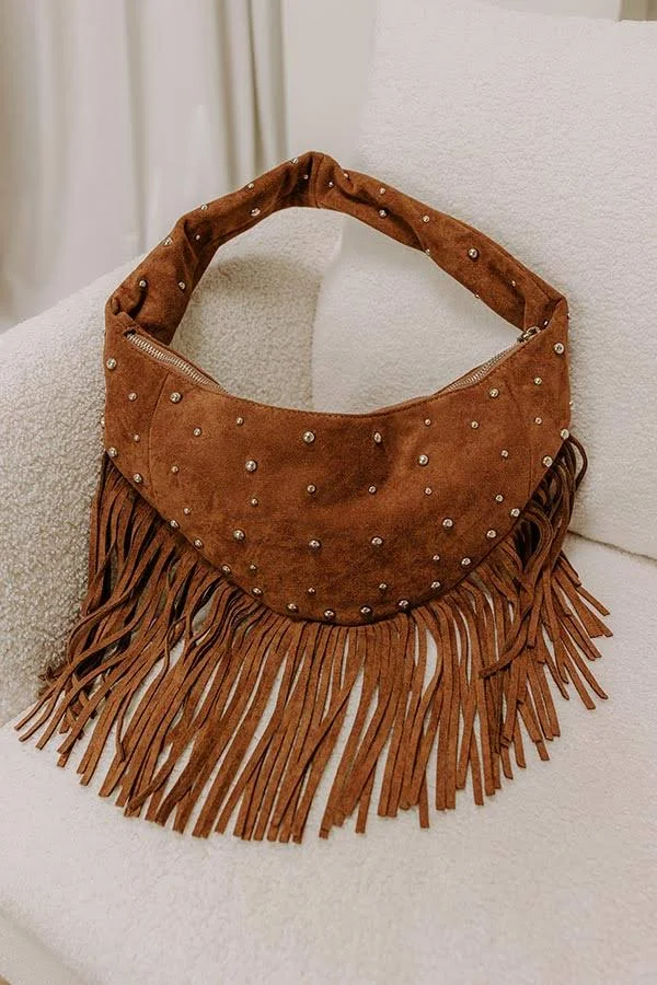 bag Boho Feels Faux Suede Fringe Purse Impressions Boutique $52