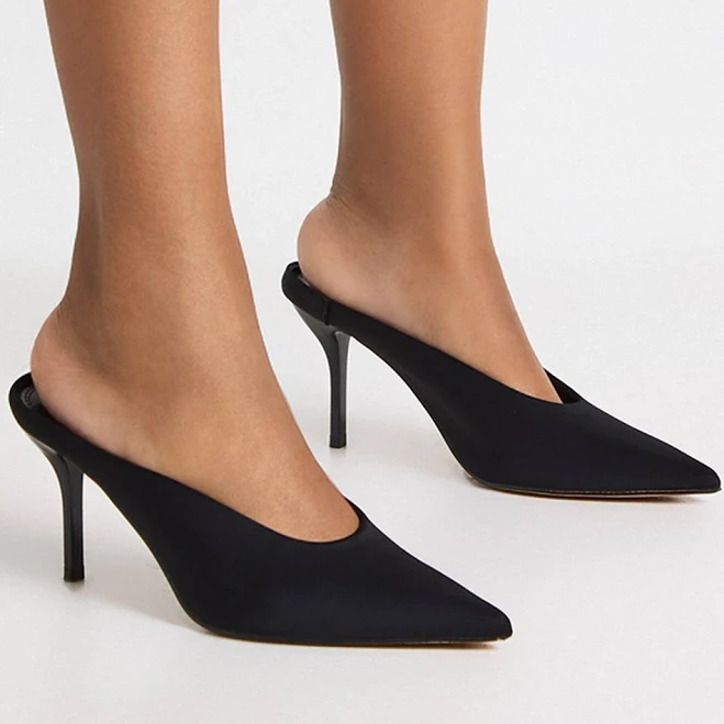 shoes Boohoo Women's Pointed Mule Court Shoes Nasty Gal - US $28
