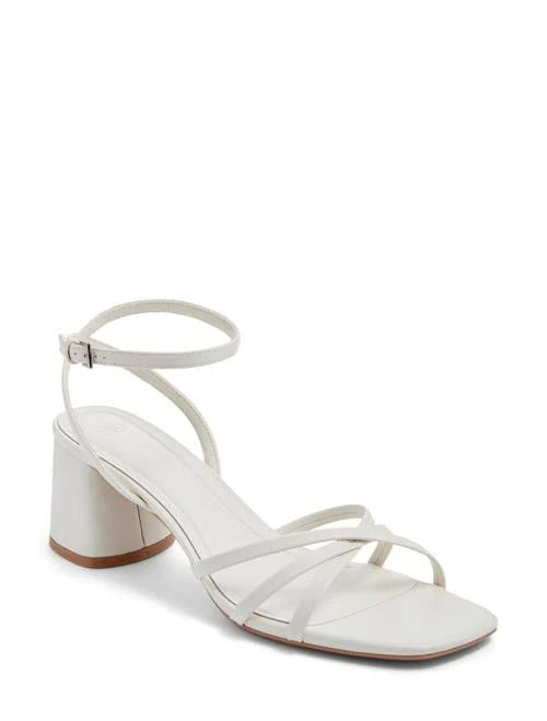 shoes BP. Isabelle Heel Ankle Strap Sandal in Ivory Vanilla at Nordstrom, Size 8 Nordstrom $59.95