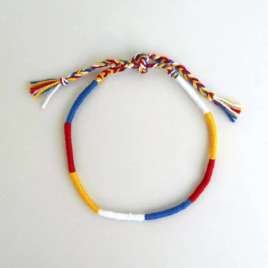 accessory Braided Cotton Color Block Friendship Bracelet Etsy - LuckyRatJewellery $18.46