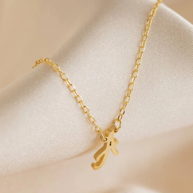 accessory Caitlyn Minimalist Custom Dainty Initial Necklace Caitlyn Minimalist $35.25