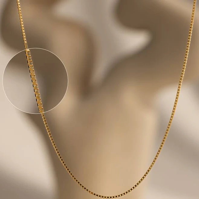 accessory Caitlyn Minimalist Dainty Box Chain Necklace Caitlyn Minimalist $28.8