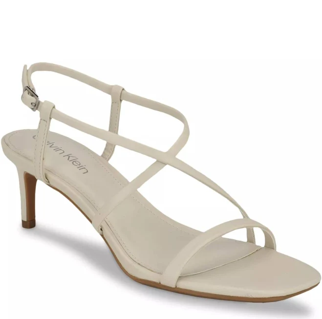 shoes Calvin Klein Women's Ishaya Strappy Low Stiletto Sandals DSW $71.99