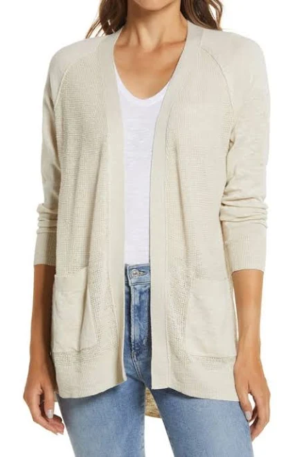 outerwear Caslon Linen Blend Open Front Cardigan Nordstrom $14.97