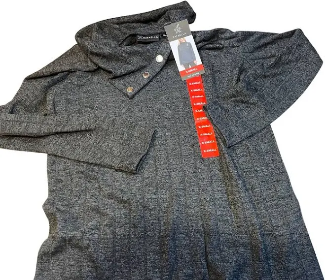 top Charcoal Gray Women's Cowl Neck Long Sleeve Top Soft Knit Material eBay - authentic.treasure.auctions $18