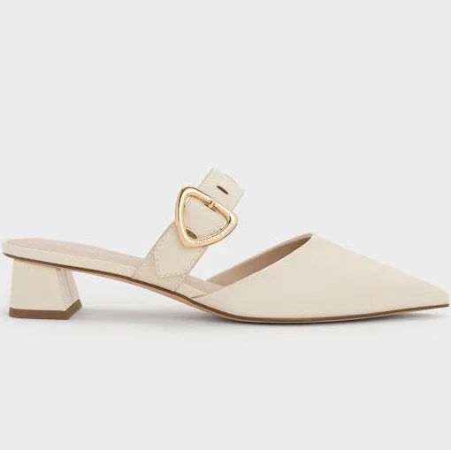 shoes Charles & Keith Sepphe Buckle-strap Heeled Mules charleskeith.com $79