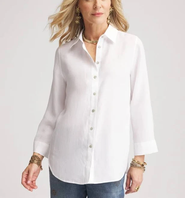 blouses Chico's Women's No Iron Linen Shirt Chico's $99.5