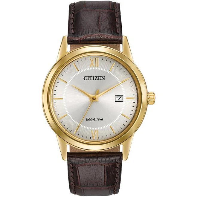 accessory Citizen Men's Corso Stainless Steel Watch with Brown Leather Strap Riddle's Jewelry $250.75
