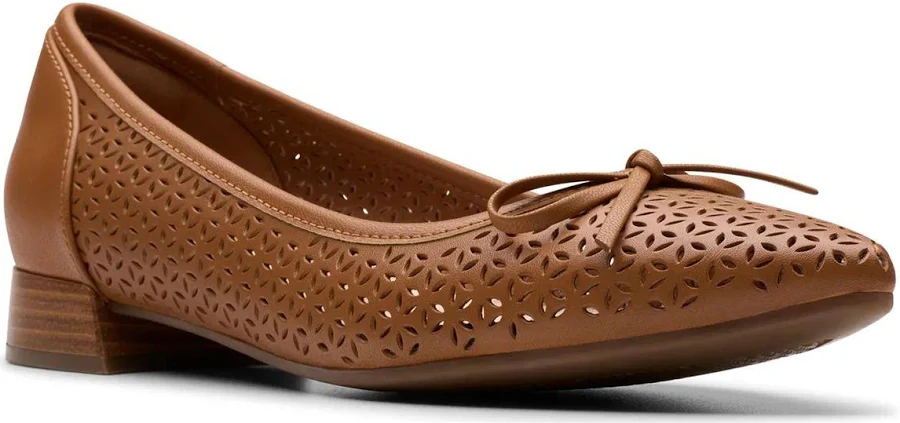 shoes Clarks Women's Natalyn Step Leather Ballet Flats DSW $59.98
