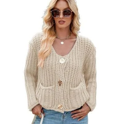 outerwear Clearlove Women's Oversized Loose Knit Chunky Knit Cardigan Target $45.99