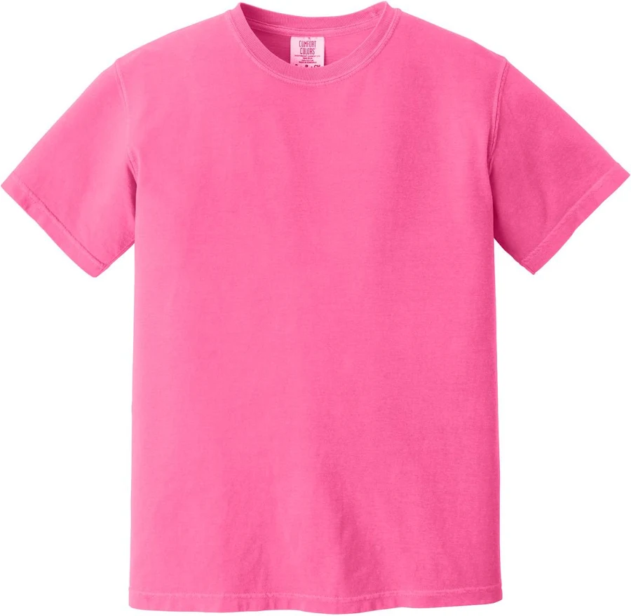 t-shirt Comfort Colors 1717 Garment Dyed Heavyweight Plain T-Shirt Neon Pink S Blankstyle.com $6.04