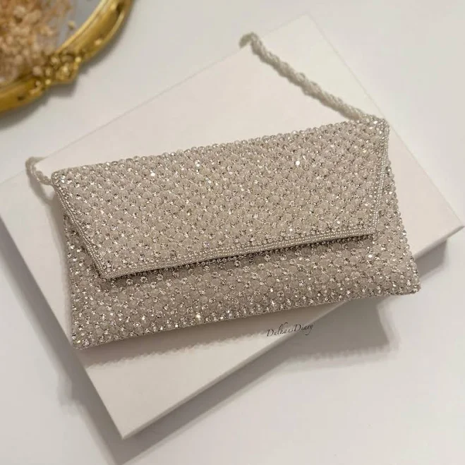 bag Crystal Beaded Evening Bag Etsy - DulhansDiary $72