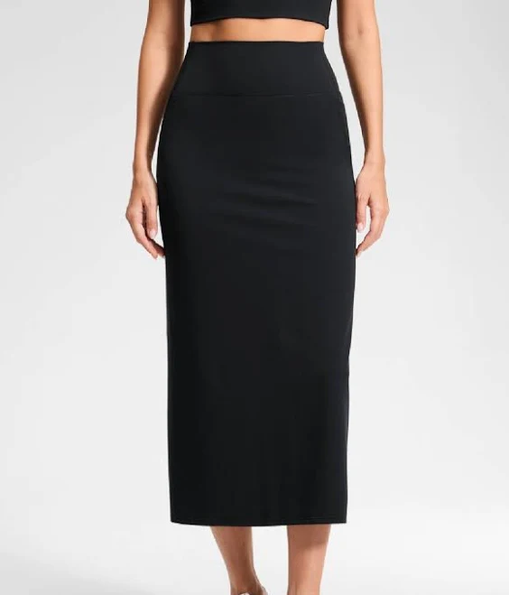 skirt CRZ YOGA Women's Butterlift High Rise Slim Fit Maxi Pencil Skirt crz yoga $35