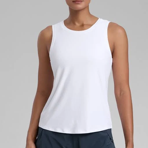 top CRZ YOGA Women's High Neck Cloudweight Open Back Lightweight Tank crz yoga $20