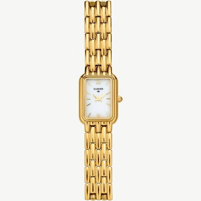 accessory D.Louise Classic Gold Linked Waterproof Tarnish Free Watch d-louise.com $235